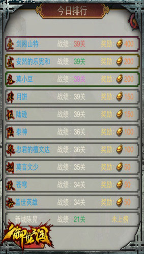 　硬汉争雄 《御龙三国》过关斩将副本玩法